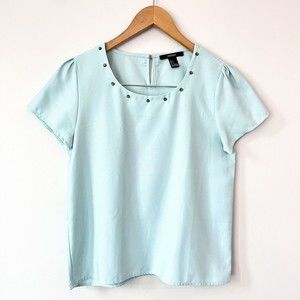 Forever 21 Womens Chiffon Short Sleeve Blouse